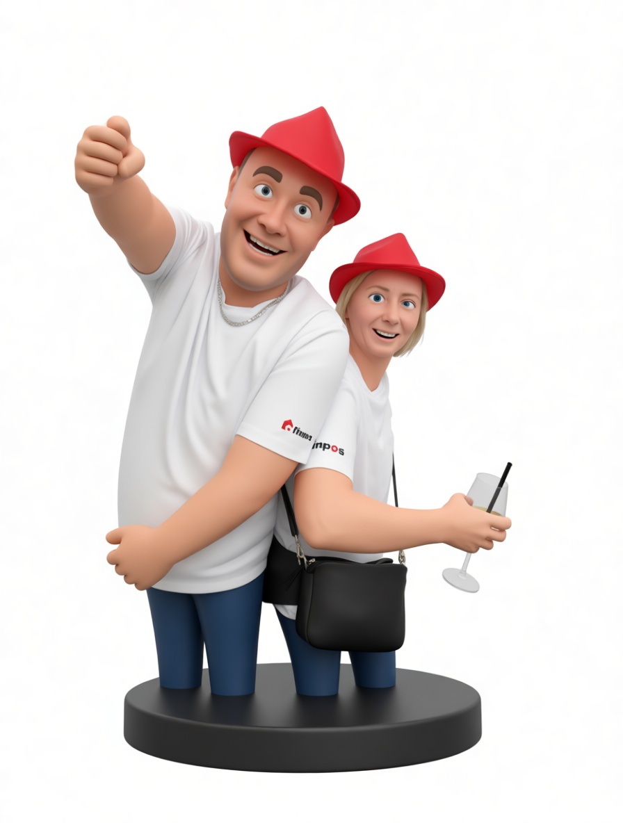 Couple Cartoon Figurine free 3D printable STL