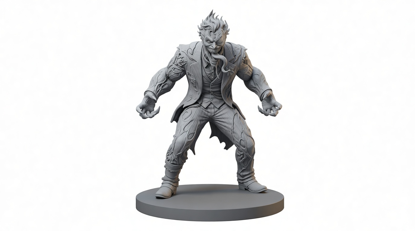 Joker Figurine free 3D printable STL