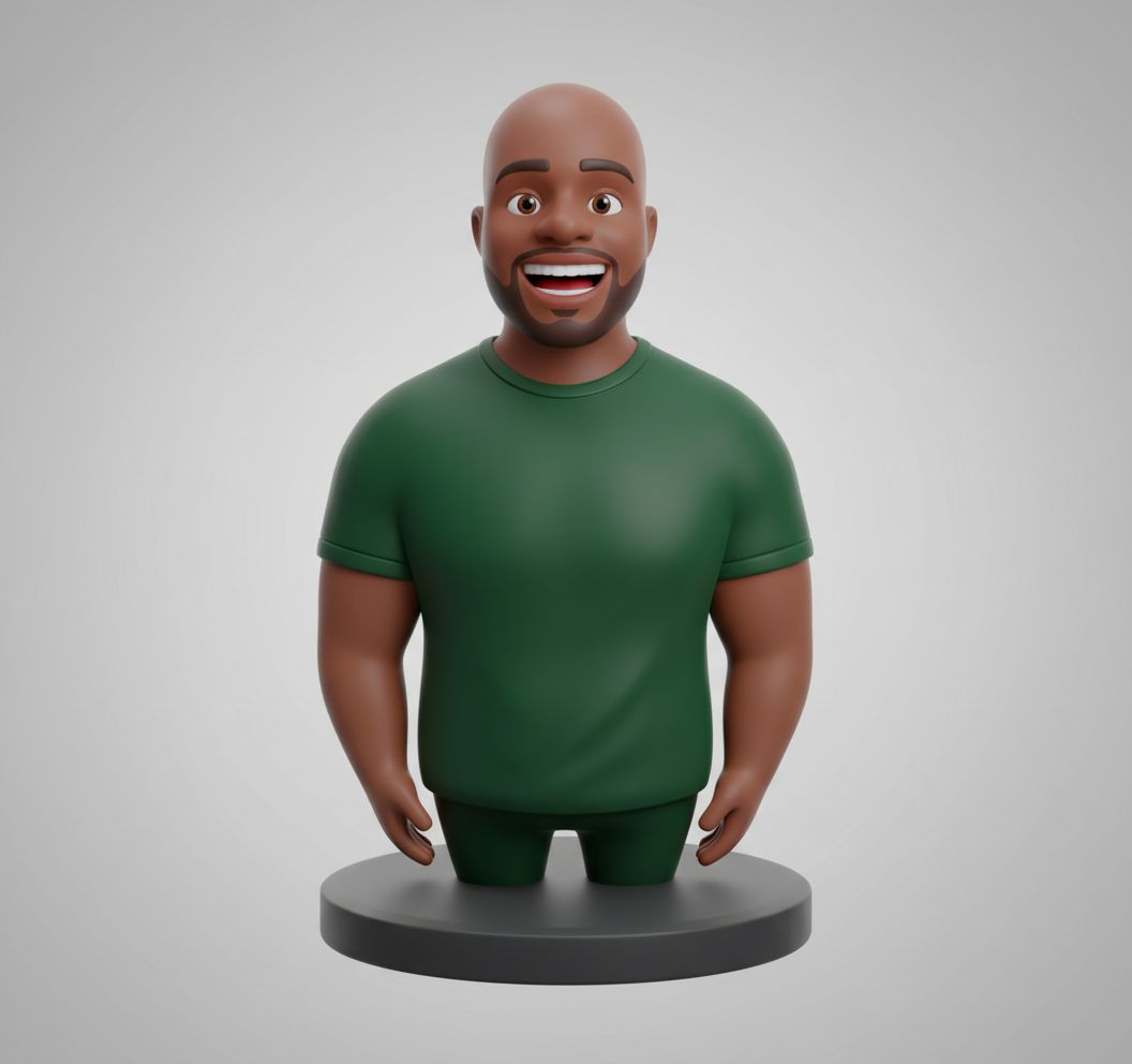 Smiling Cartoon Figure free 3D printable STL