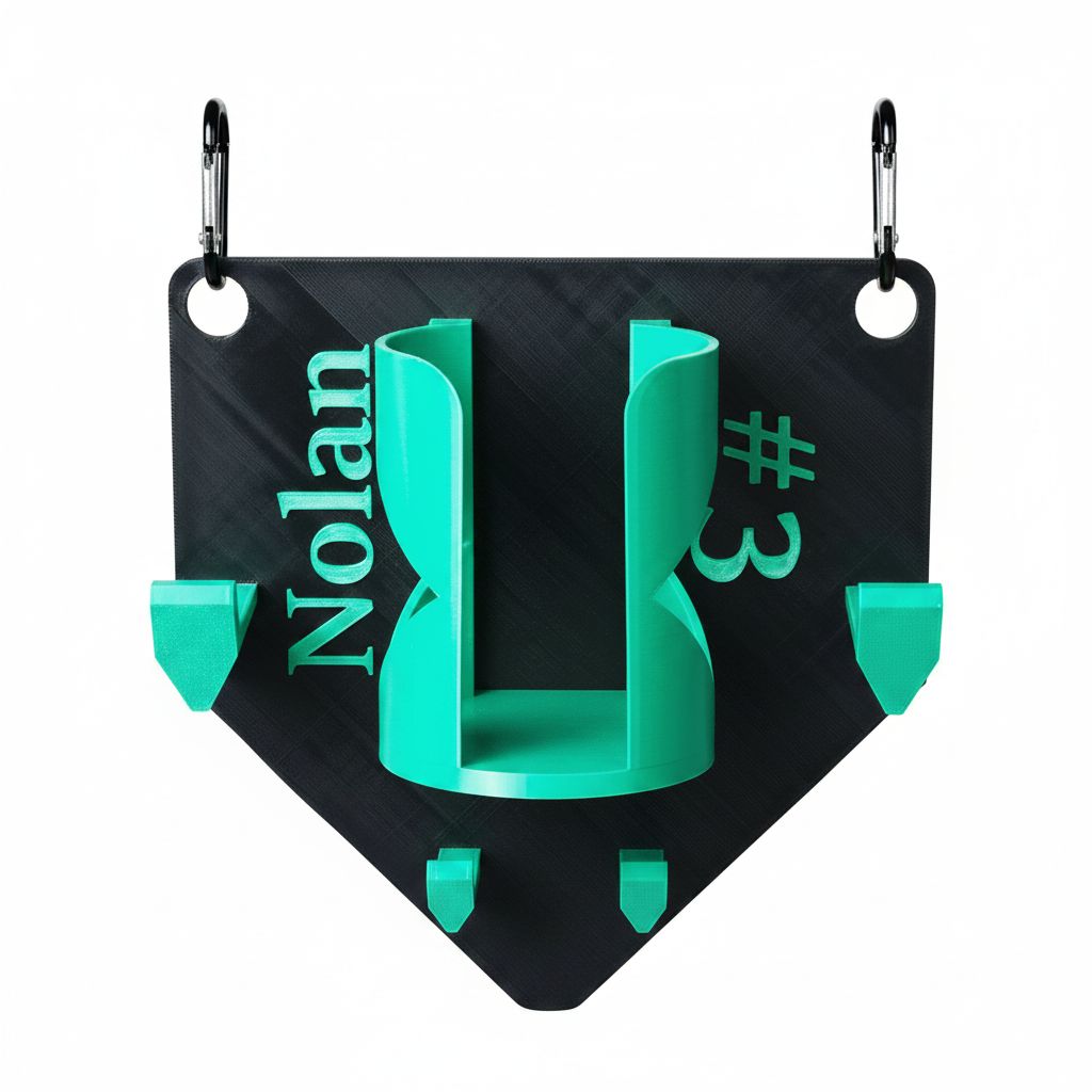 Personalized Baseball Bat Holder free 3D printable STL