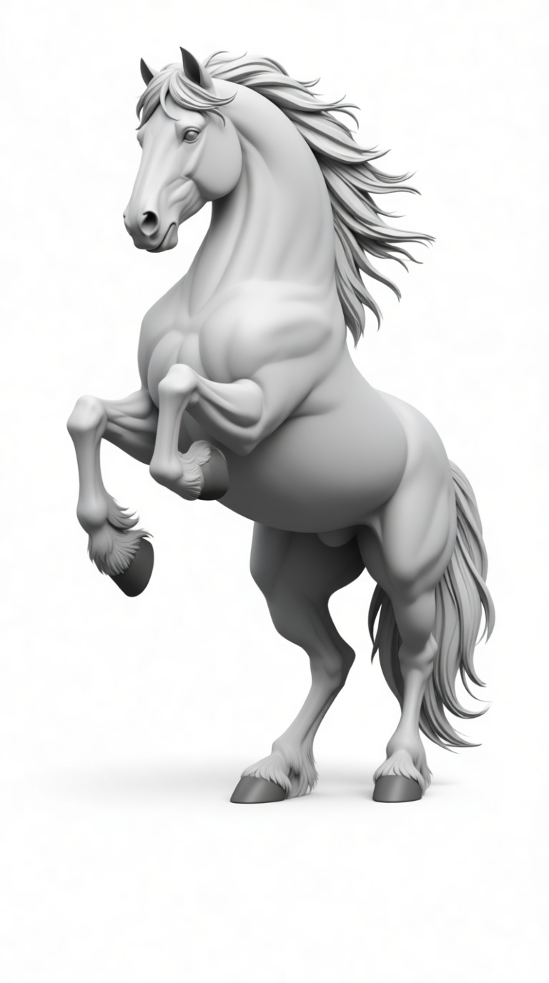 Rearing Horse Figurine free 3D printable STL