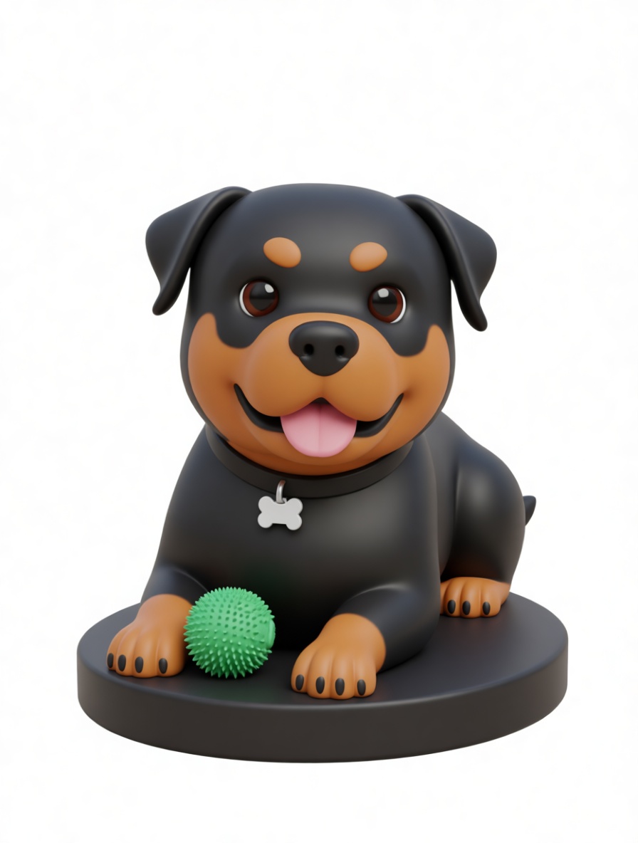 Rottweiler Dog Figurine free 3D printable STL
