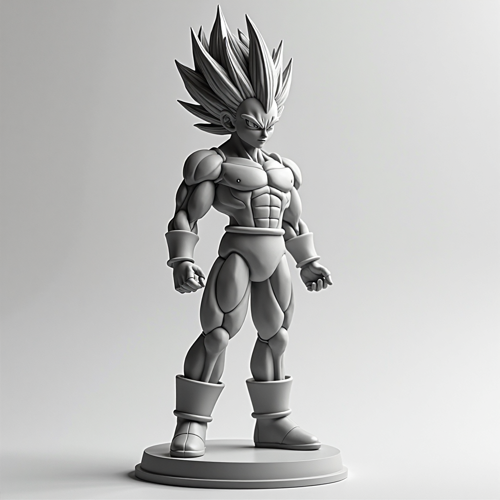 Vegeta Super Saiyan God Figurine free 3D printable STL