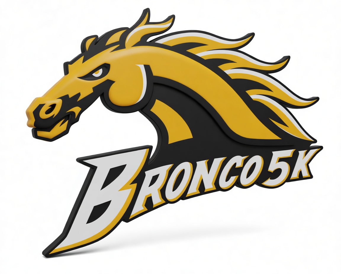Bronco 5K Logo Model free 3D printable STL