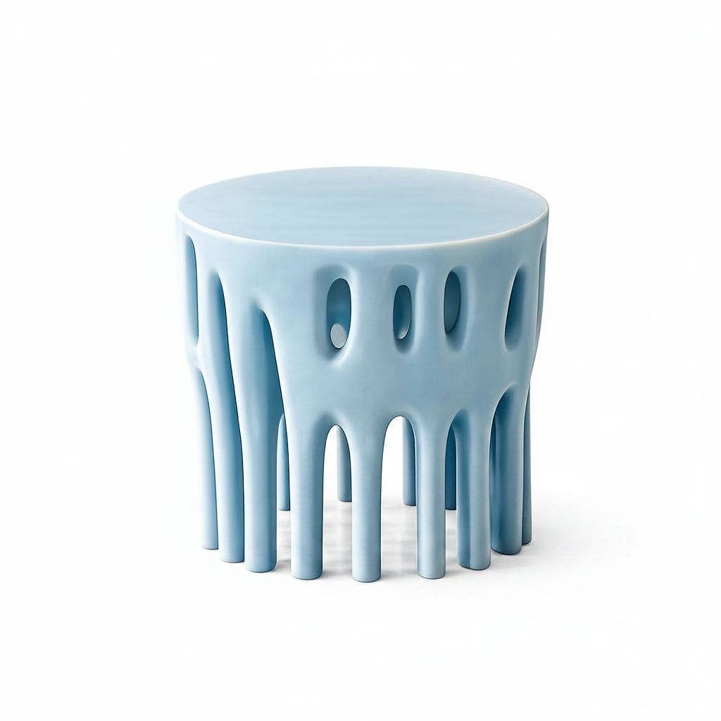 Organic Flow Stool free 3D printable STL