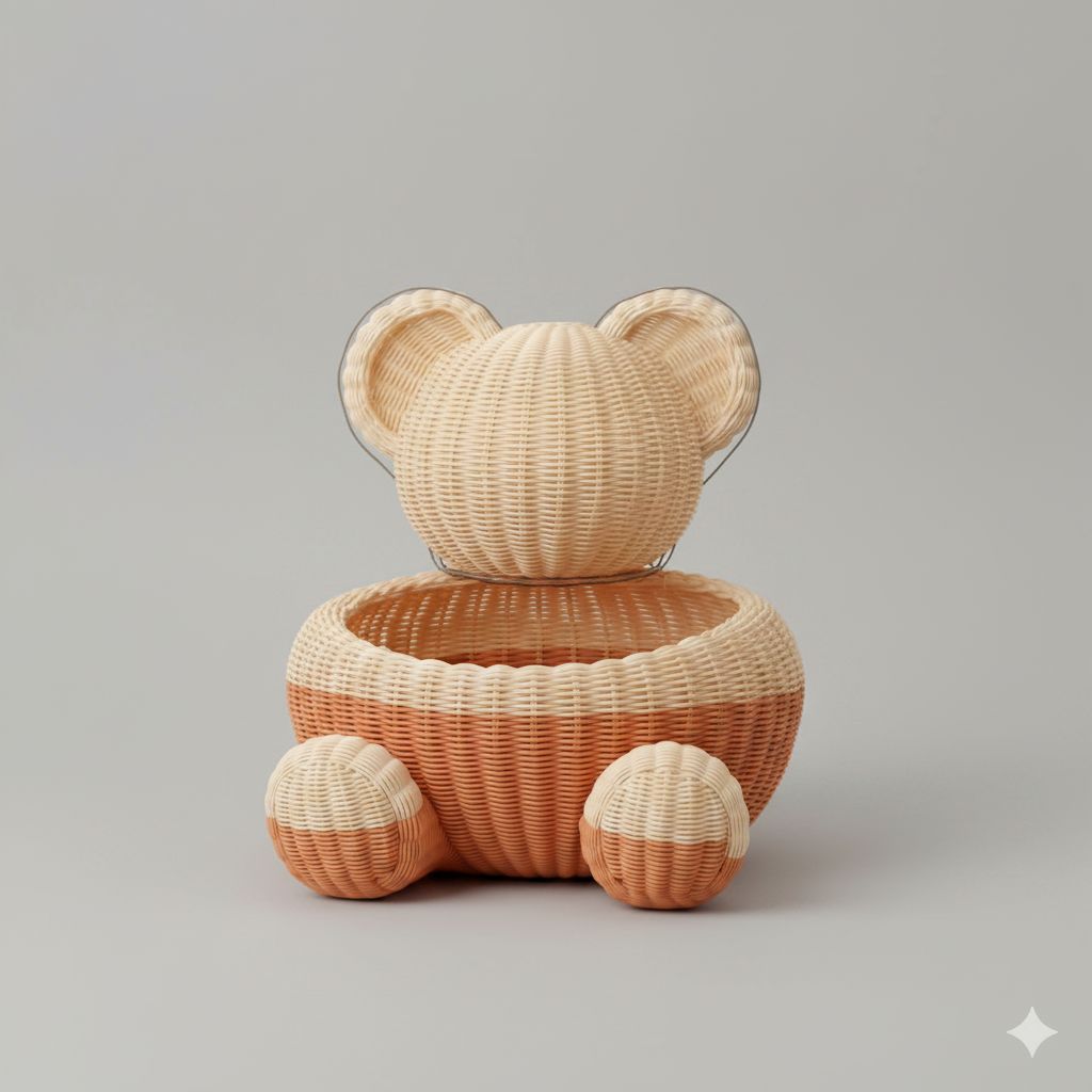 Teddy Bear Basket free 3D printable STL
