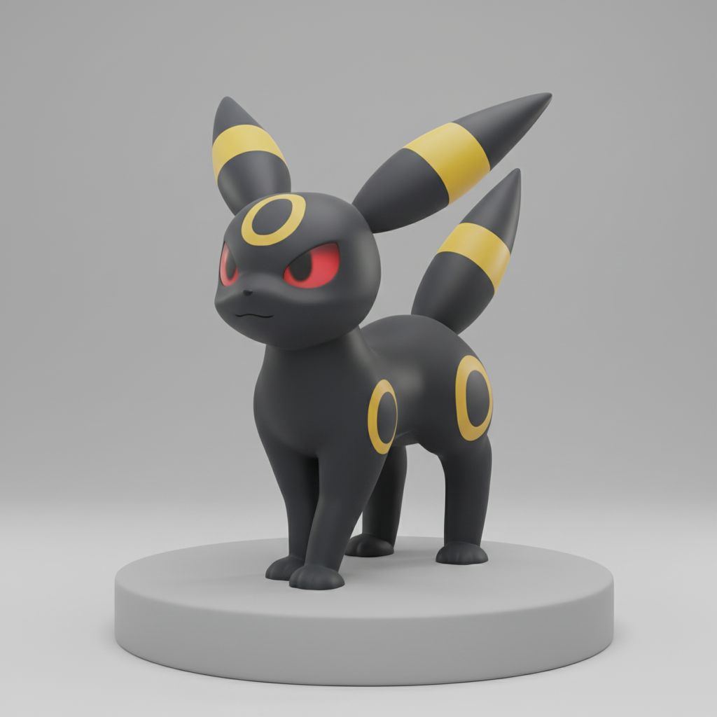 Umbreon 3D Model free 3D printable STL