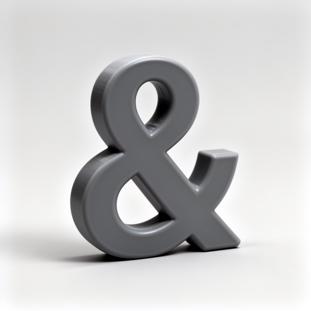 Ampersand Symbol Sculpture free 3D printable STL