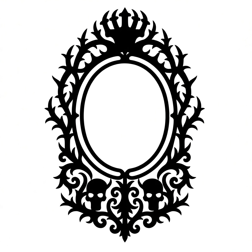 Gothic Skull Frame free 3D printable STL