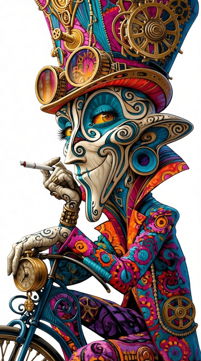 Steampunk Skeleton Rider Figurine free 3D printable STL