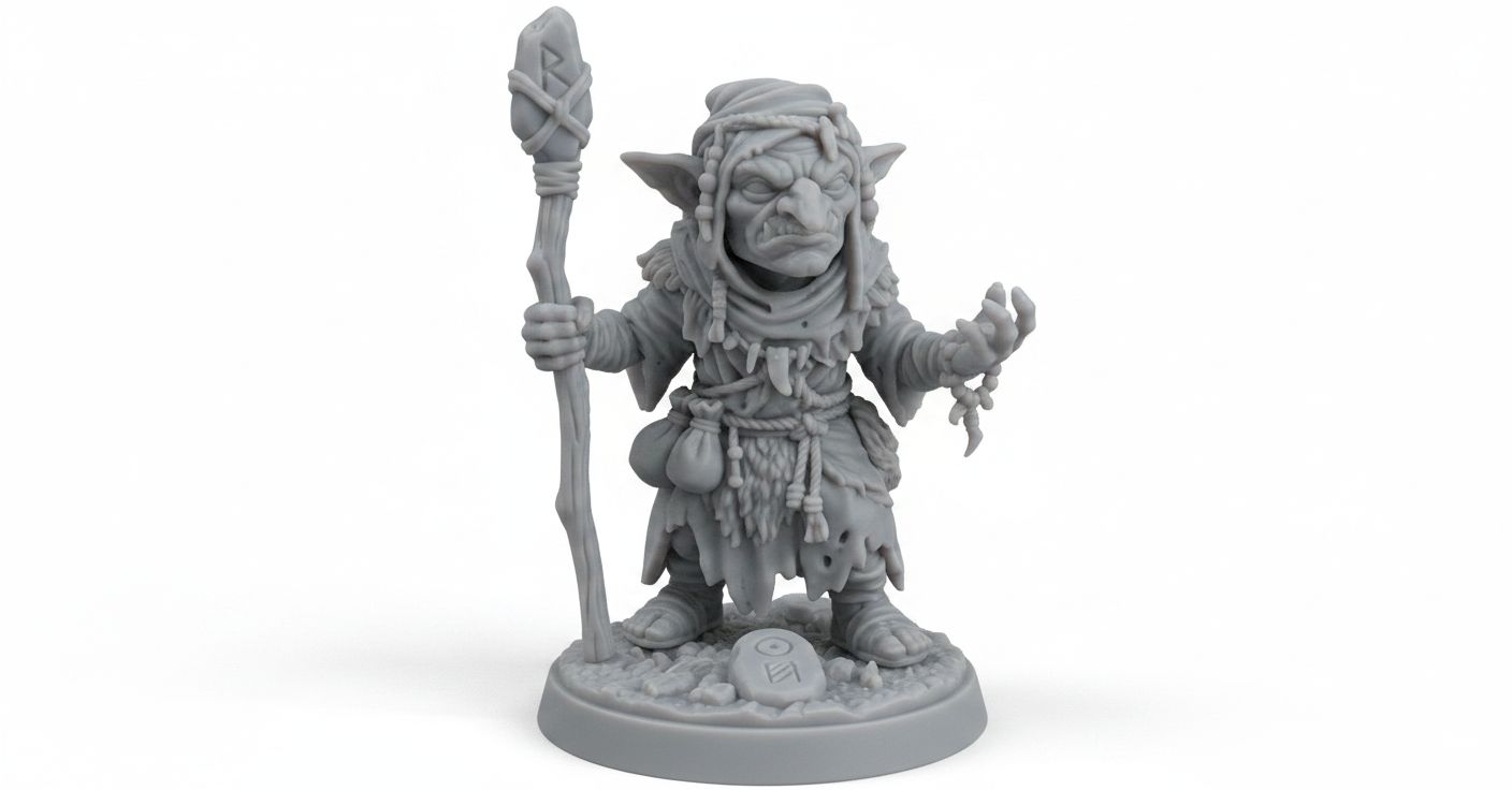 Goblin Shaman Figurine free 3D printable STL