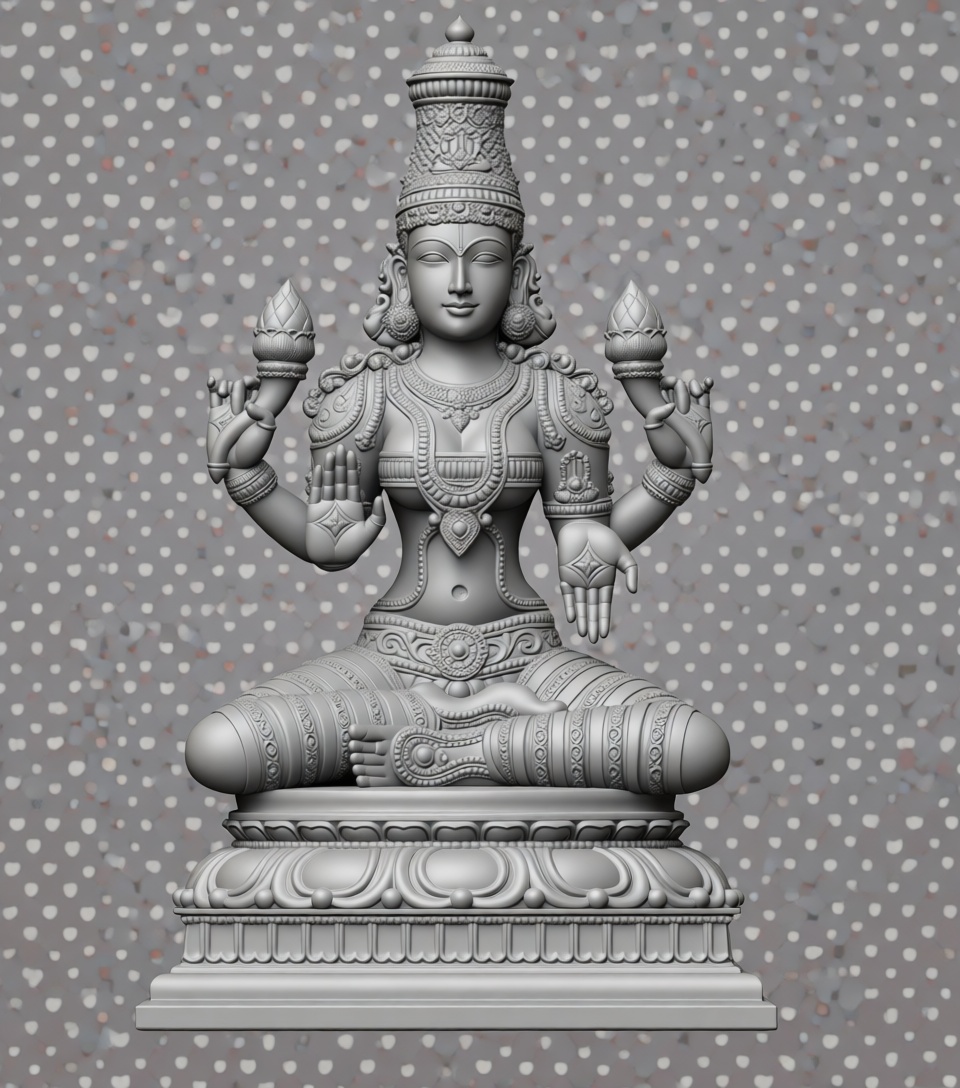 Lakshmi Statue free 3D printable STL