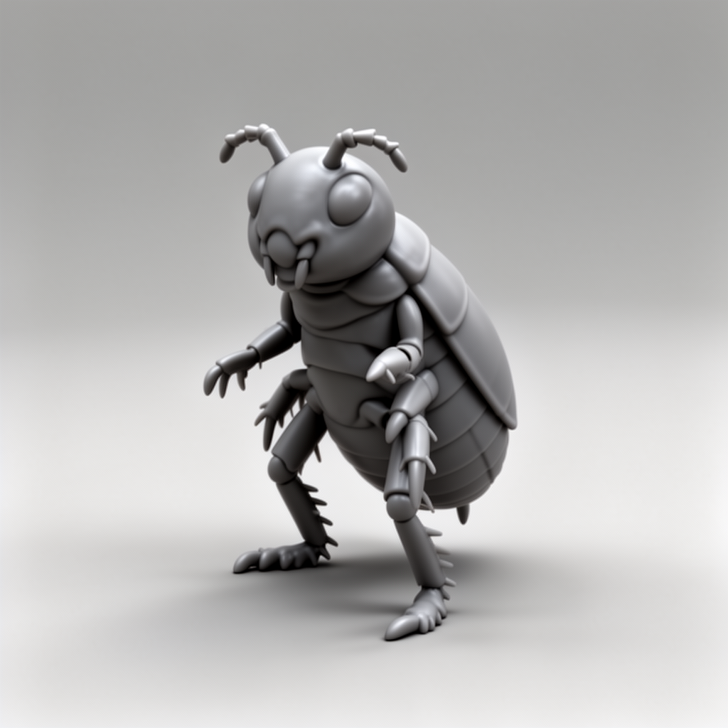 Flea Insect Figurine free 3D printable STL