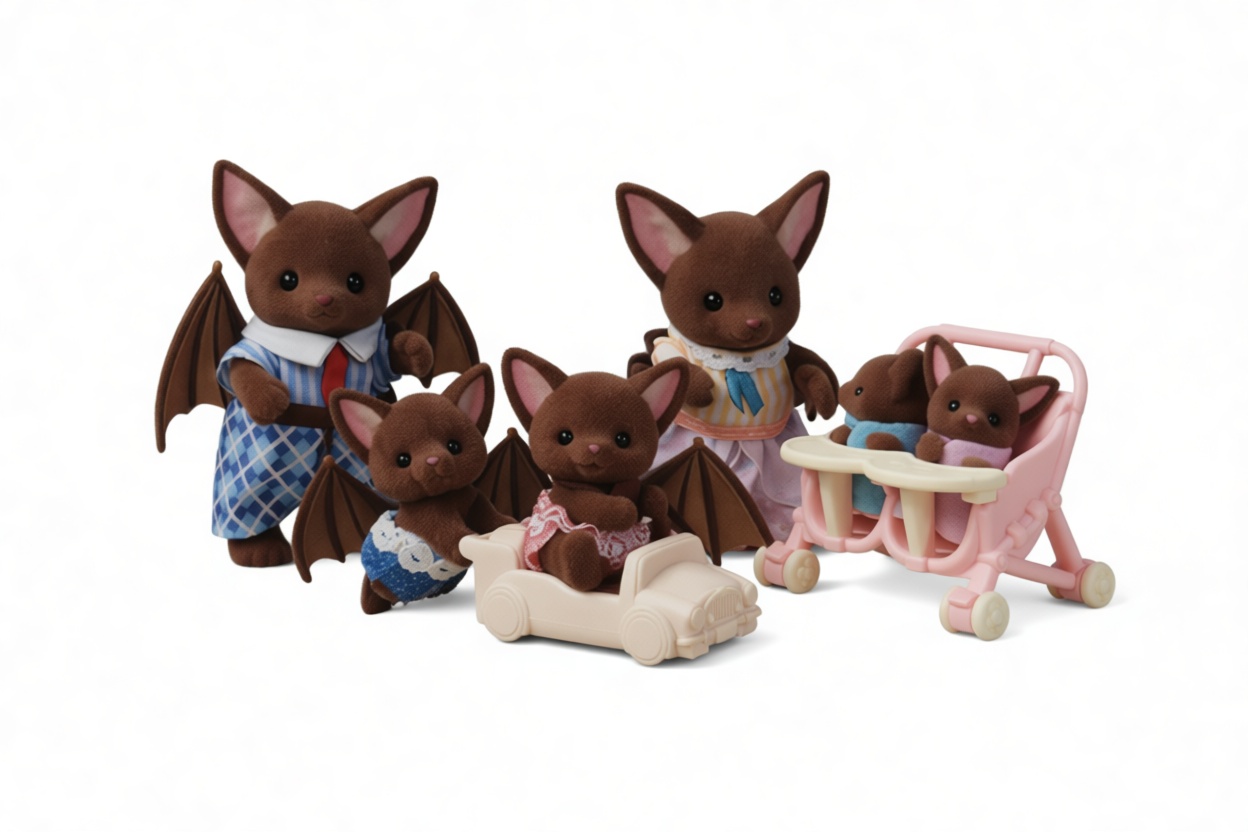 Bat Plush Family Figurines free 3D printable STL