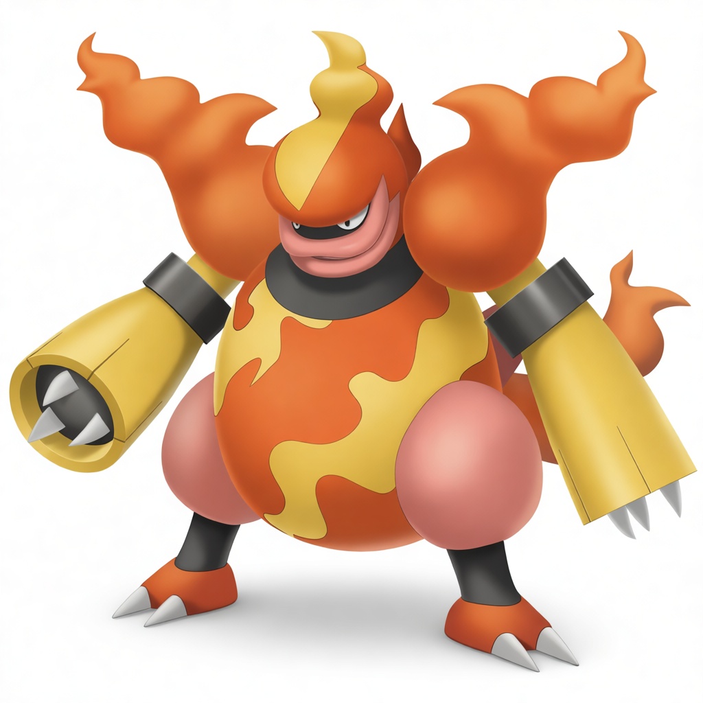 Magmortar Pokemon Figurine free 3D printable STL