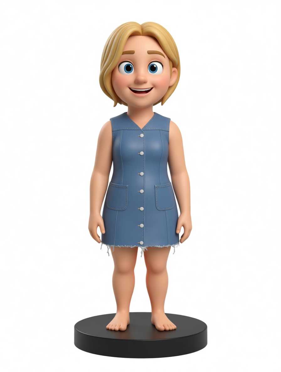 Blonde Girl Figurine free 3D printable STL