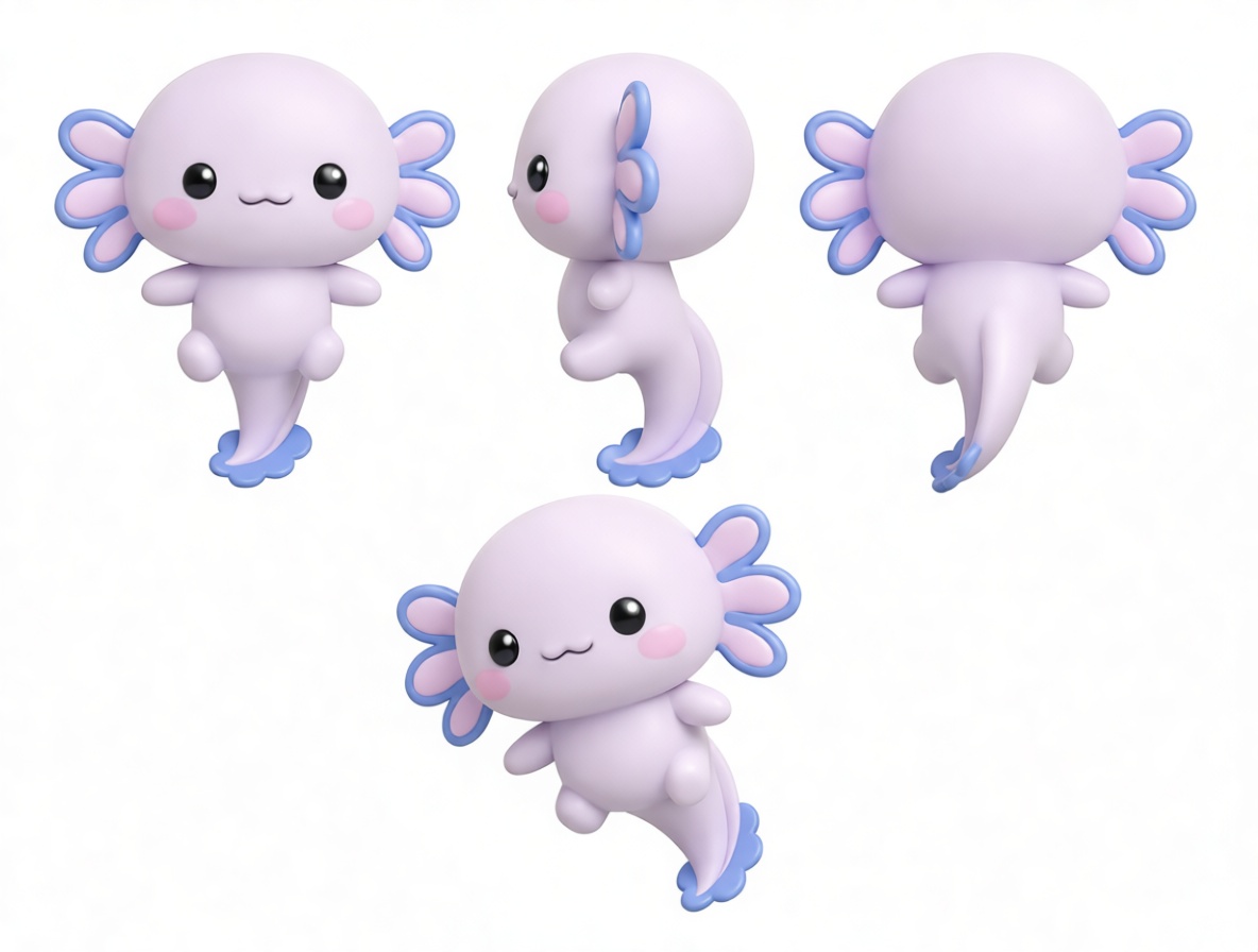 Axolotl Cute Figurine free 3D printable STL
