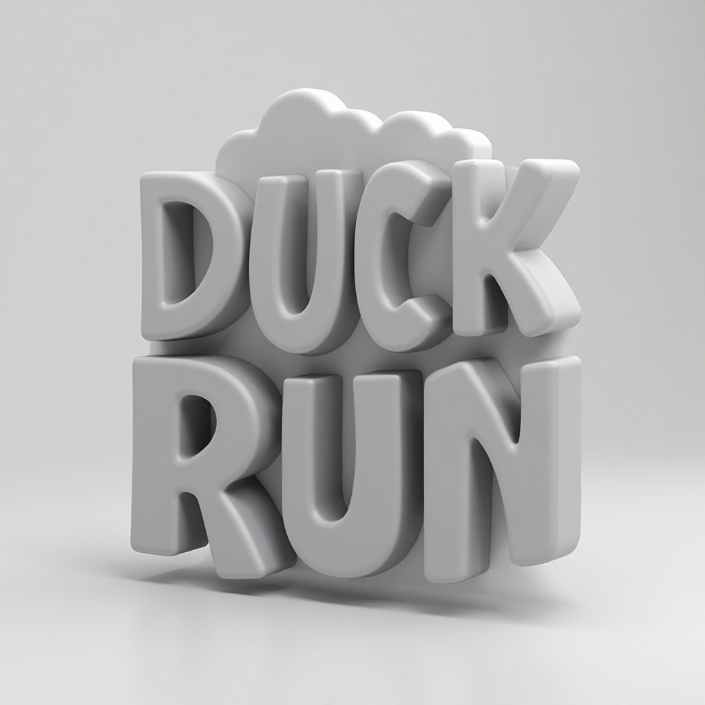 Pink Duck Run Logo free 3D printable STL