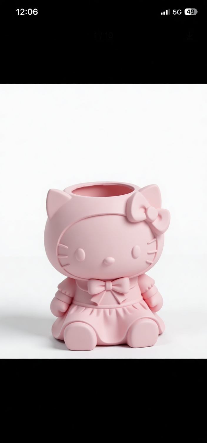 Hello Kitty Planter free 3D printable STL