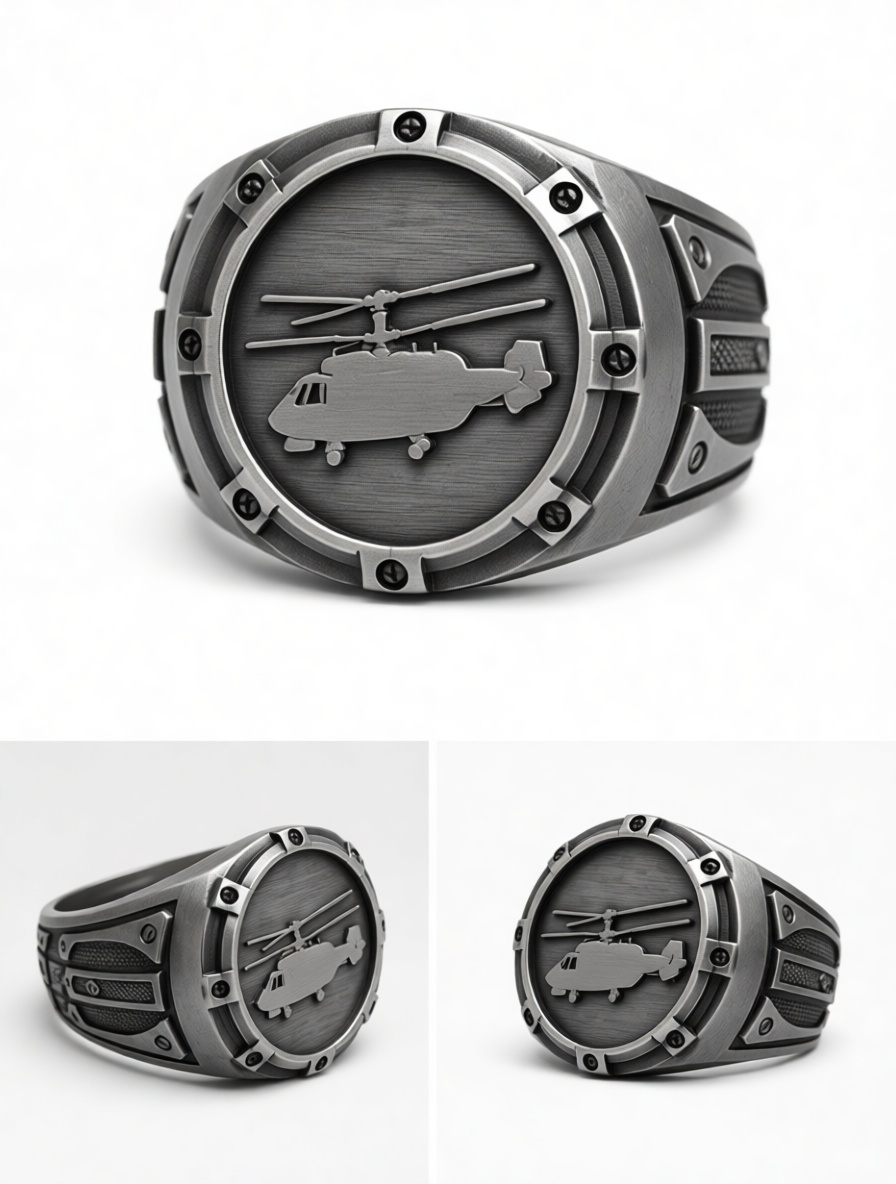 Military Helicopter Ring free 3D printable STL