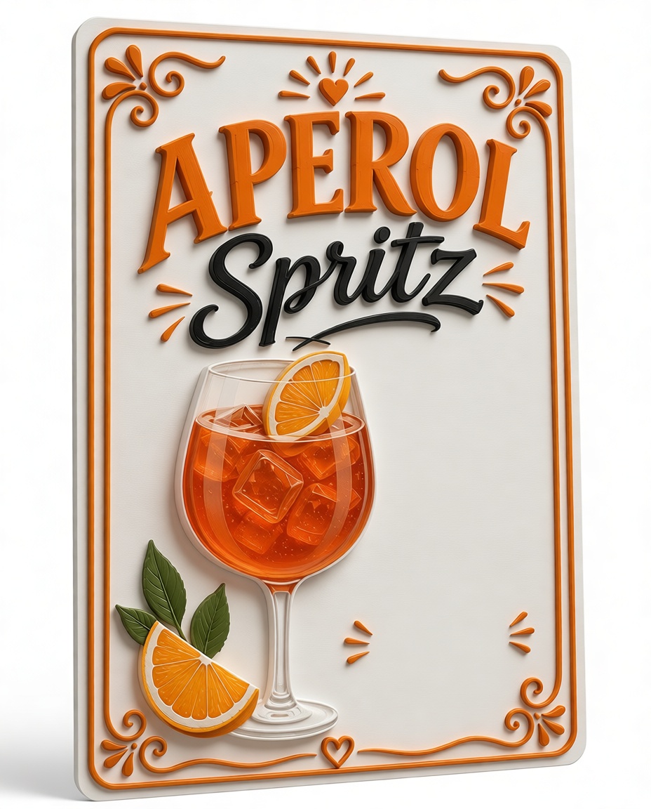 Aperol Spritz Wall Sign free 3D printable STL