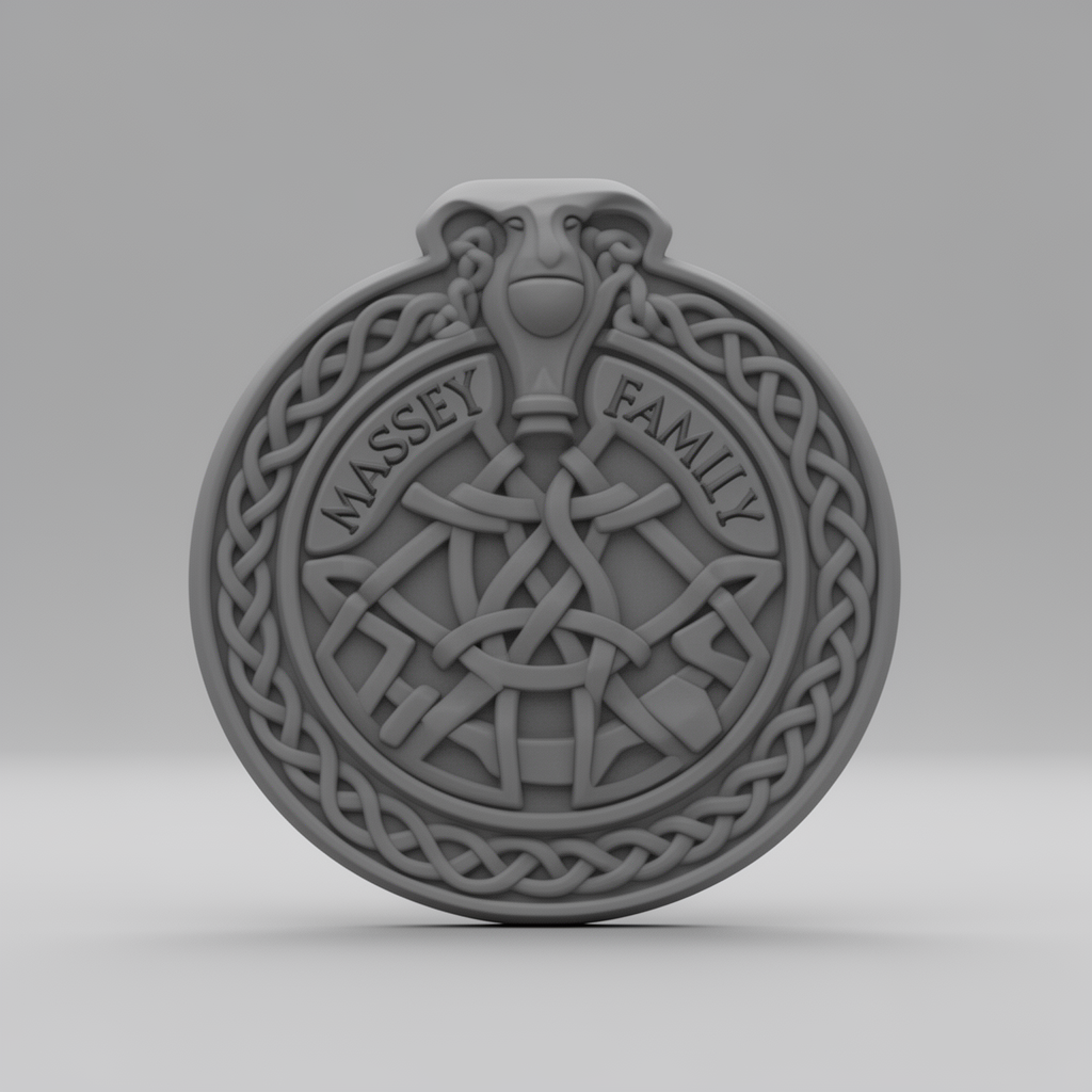 Massey Family Celtic Crest free 3D printable STL
