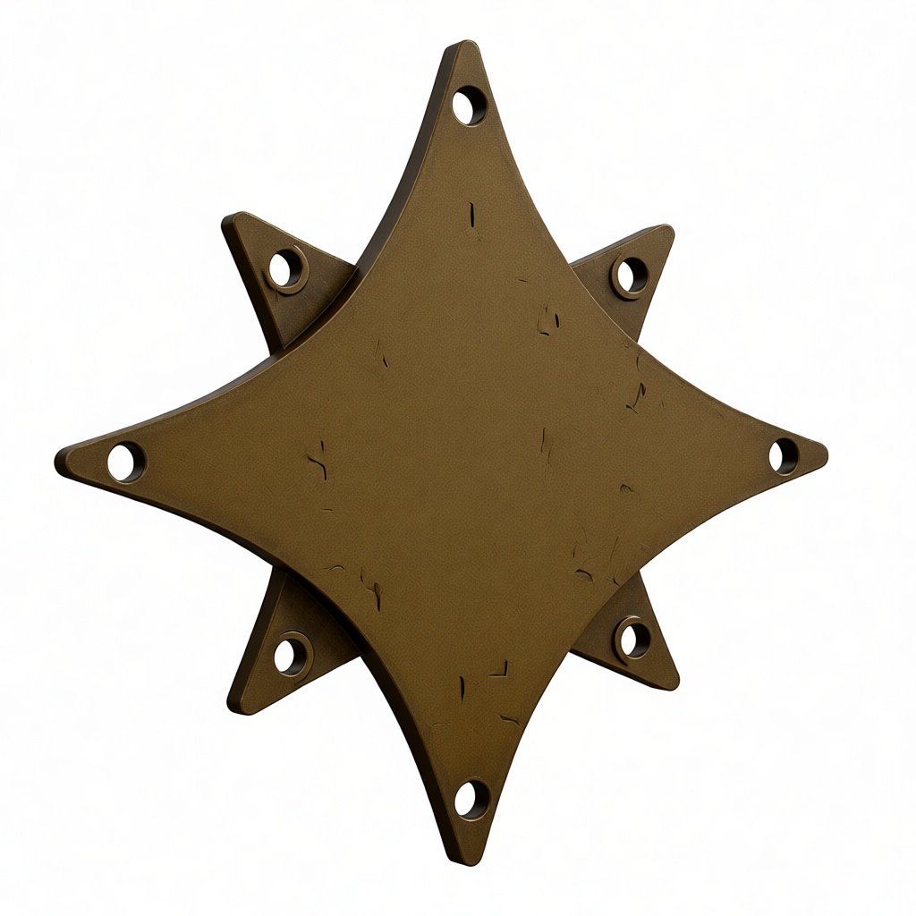 Star Mounting Plate free 3D printable STL