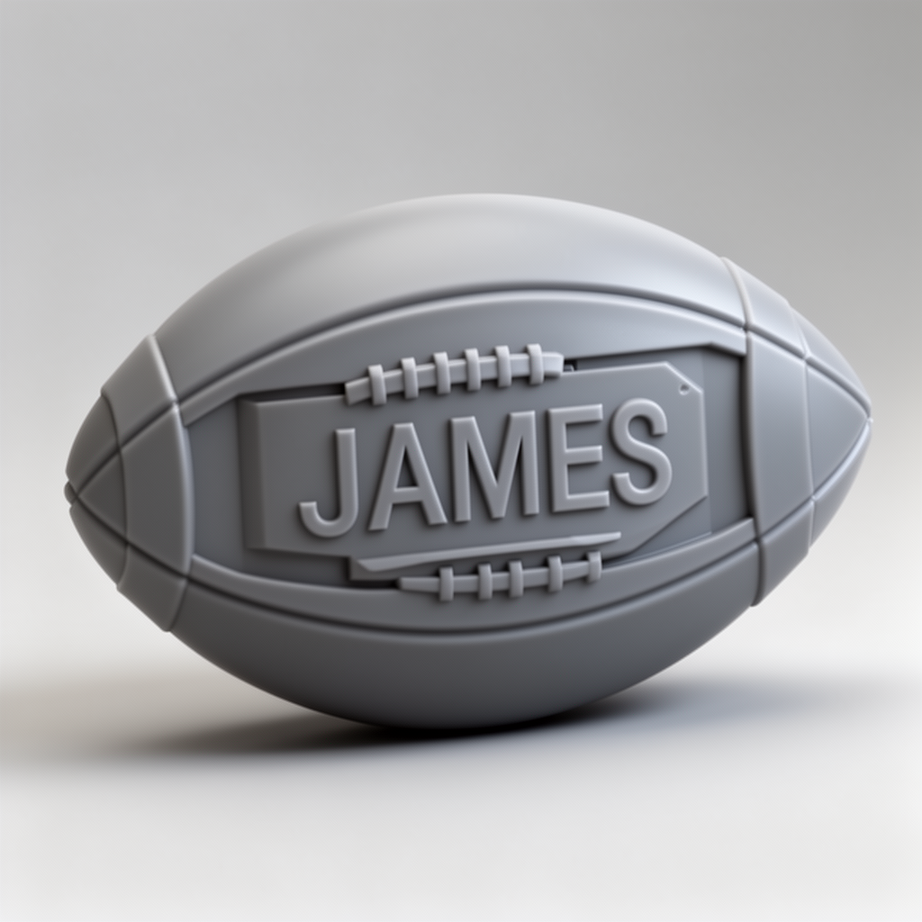 James Football Plaque free 3D printable STL