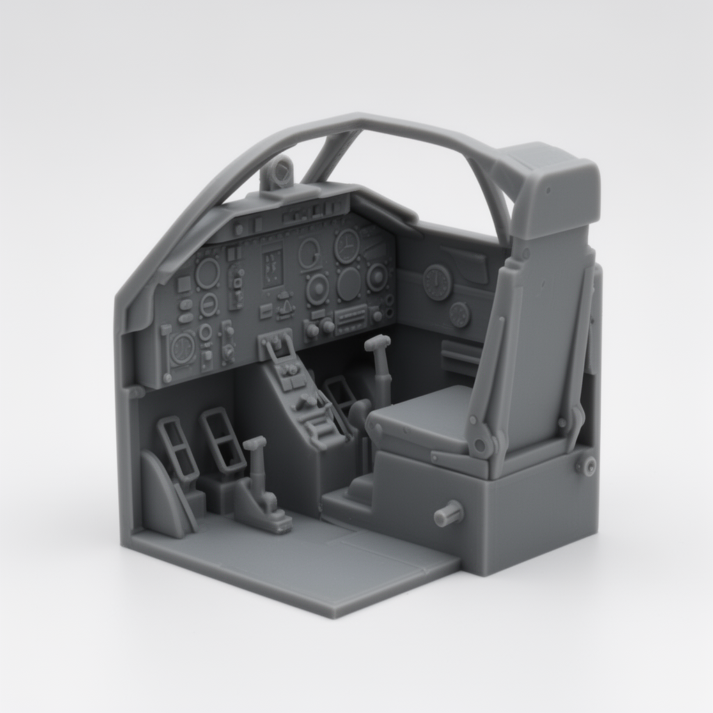 Glider Cockpit Interior Model free 3D printable STL