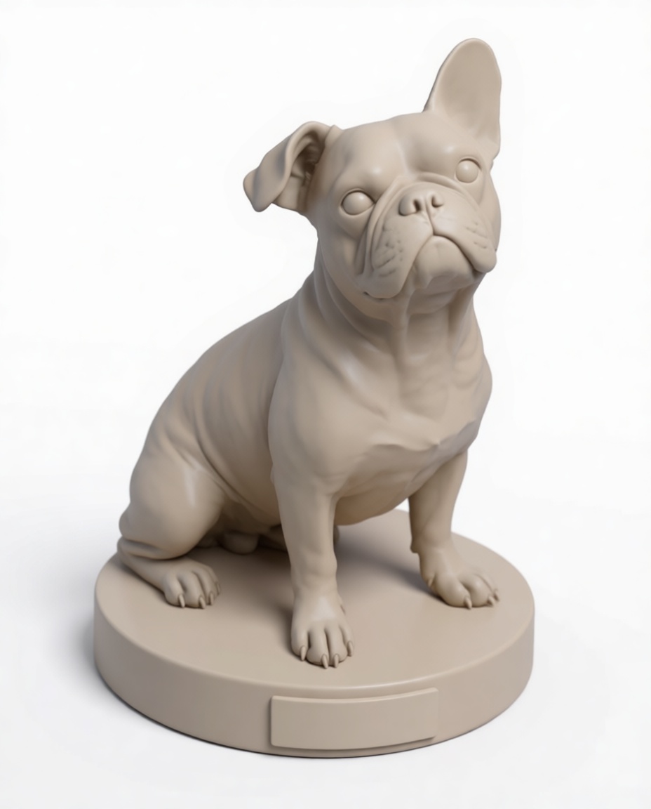 French Bulldog Figurine free 3D printable STL