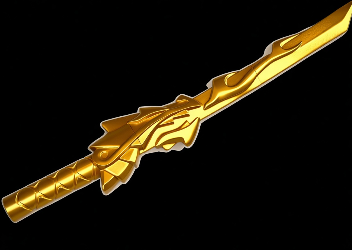 Golden Dragon Sword Model free 3D printable STL