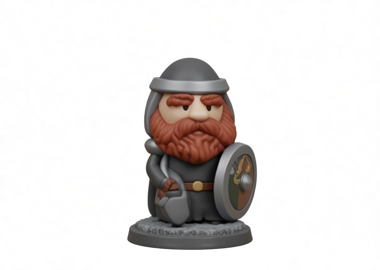 Dwarf Warrior Figurine free 3D printable STL