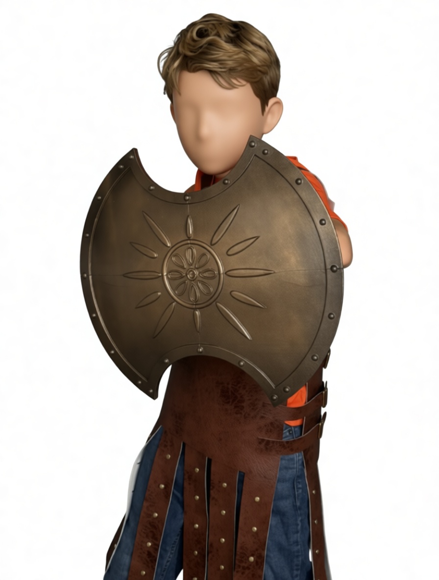Child with Roman Shield Figurine free 3D printable STL