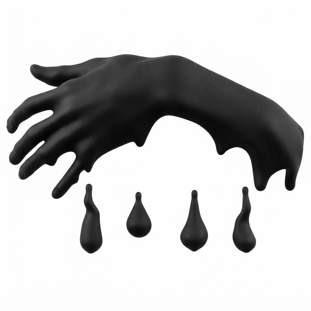 Melting Hand Sculpture free 3D printable STL