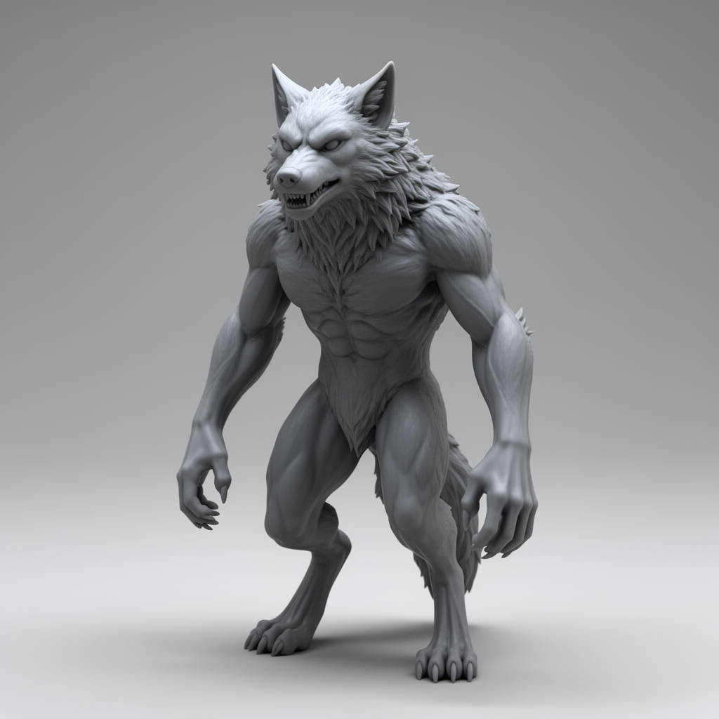 Werewolf Figurine free 3D printable STL