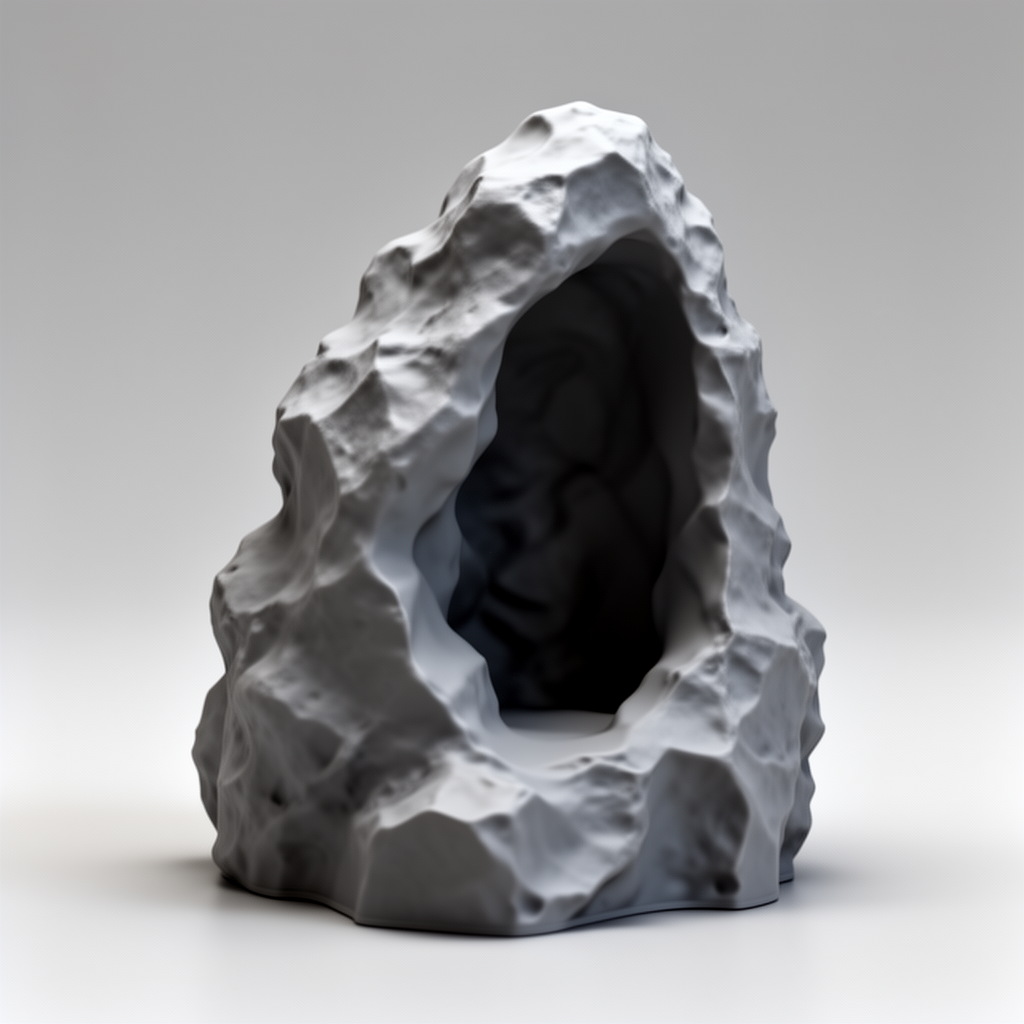 Hollow Ocean Rock Sculpture free 3D printable STL