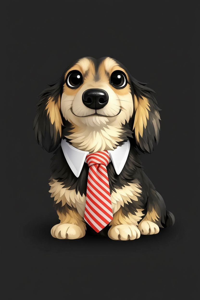 Dapper Dog in Tie free 3D printable STL