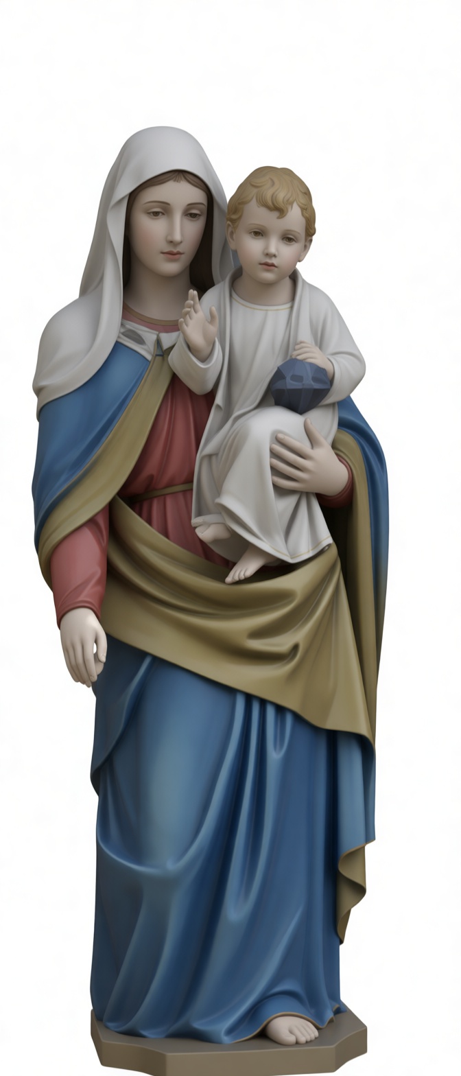 Madonna and Child Statue free 3D printable STL