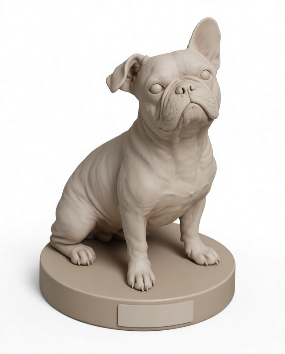 French Bulldog Figurine free 3D printable STL