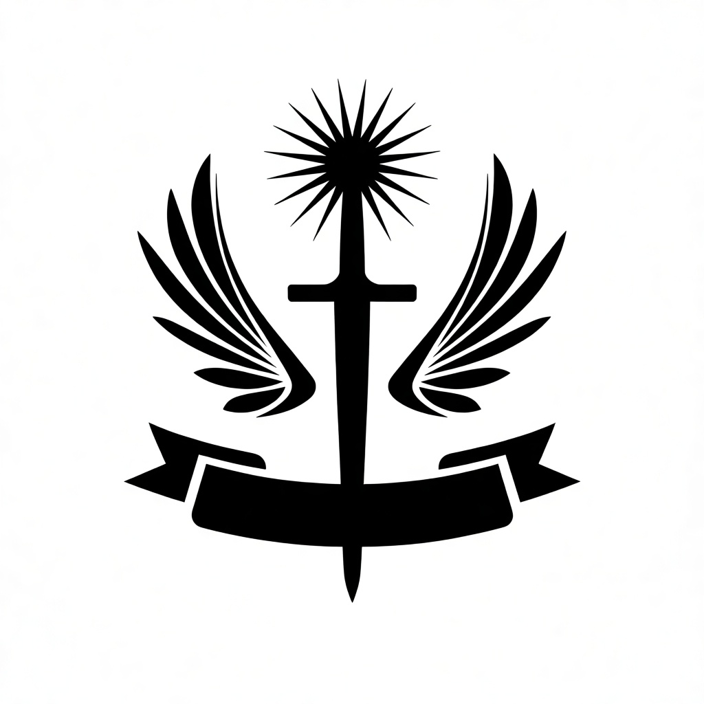 Sword and Wings Emblem free 3D printable STL