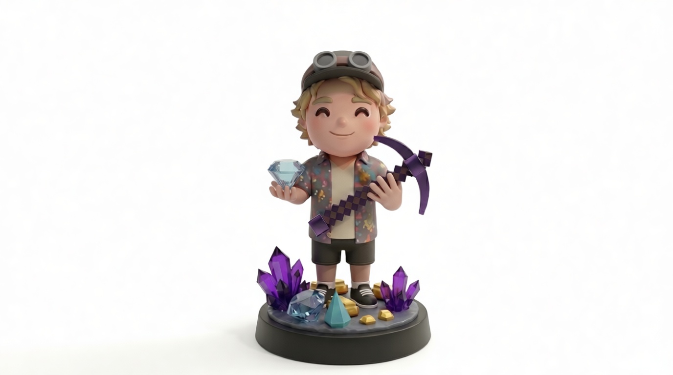 Minecraft Miner Figurine free 3D printable STL