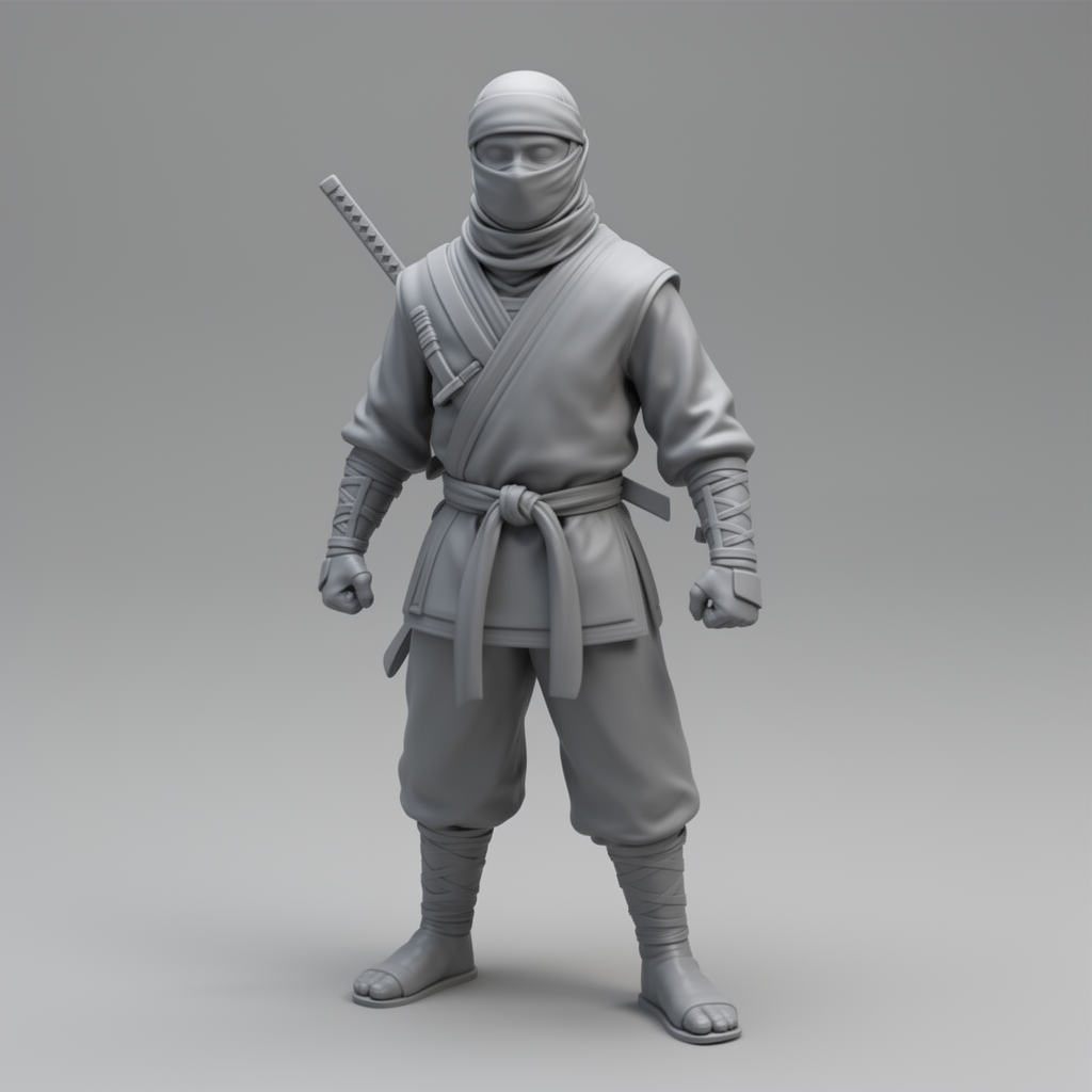 Stealth Ninja Figurine free 3D printable STL