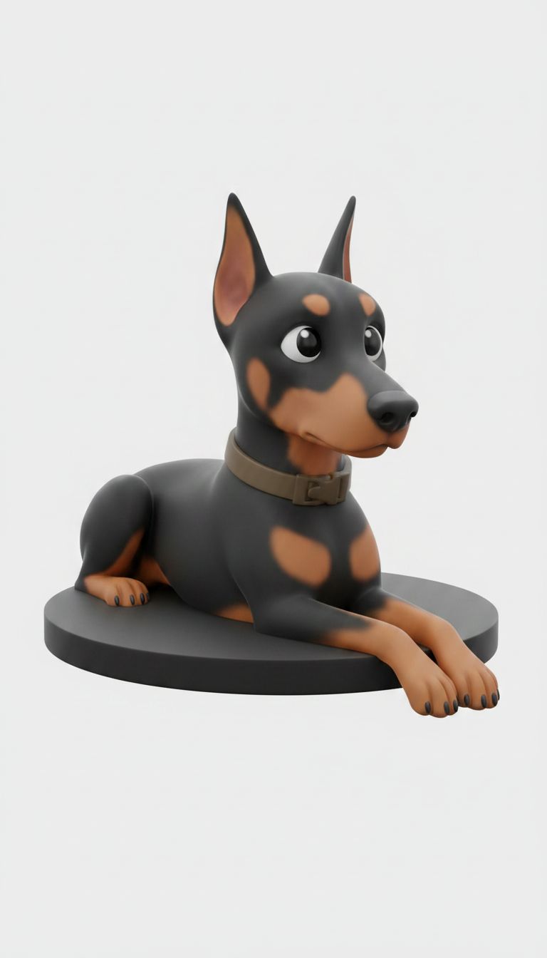 Doberman Pinscher Figurine free 3D printable STL