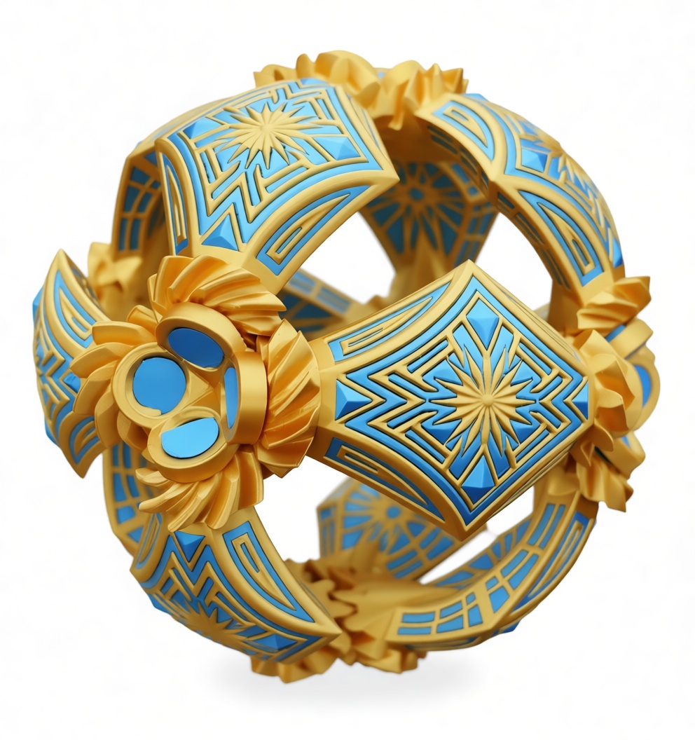 Ornate Geometric Sphere free 3D printable STL