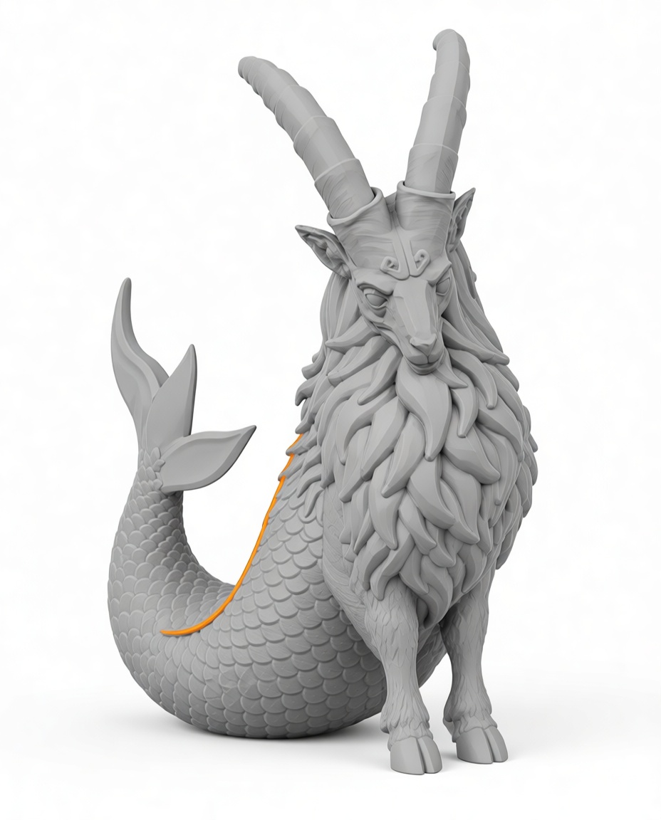 Capricorn Mythical Figurine free 3D printable STL