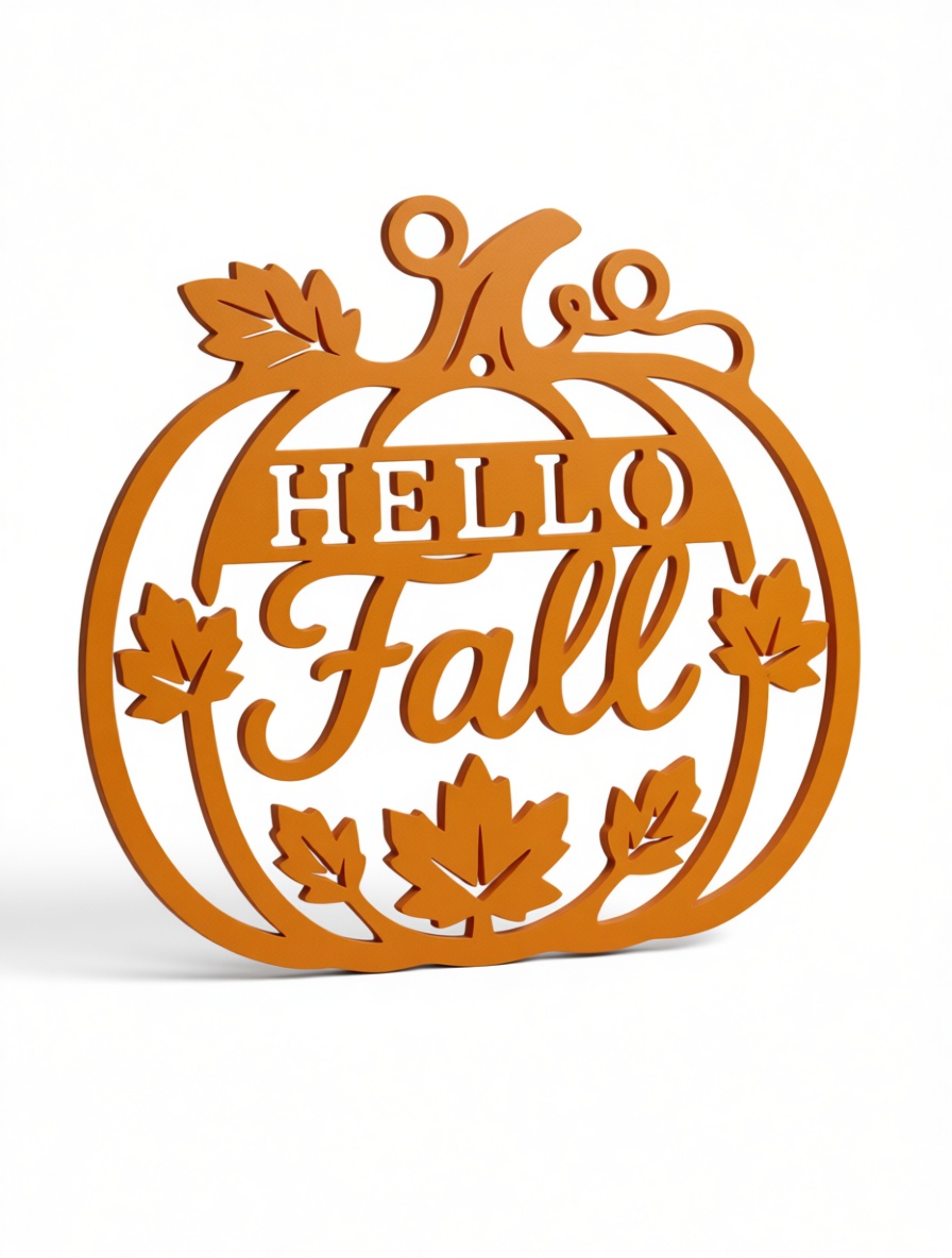Hello Fall Pumpkin Decor free 3D printable STL
