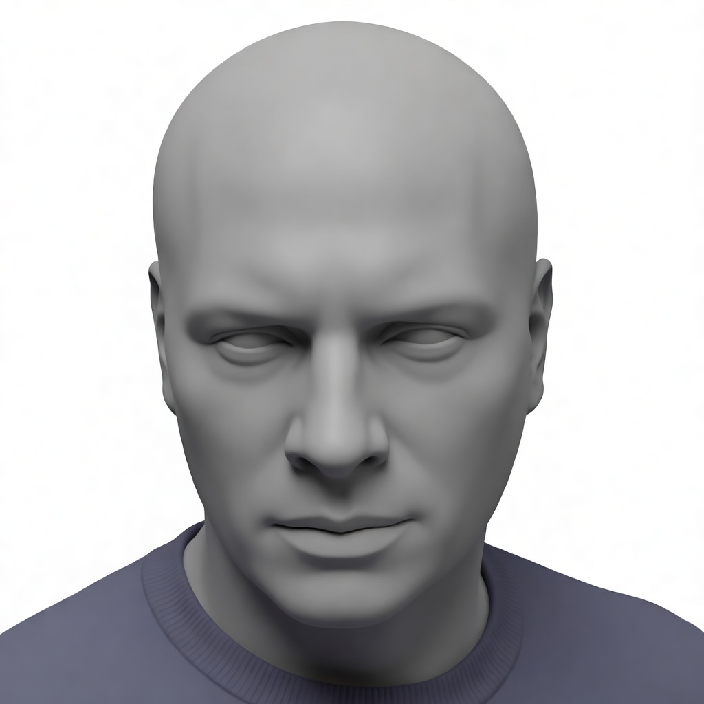 Bald Male Bust free 3D printable STL
