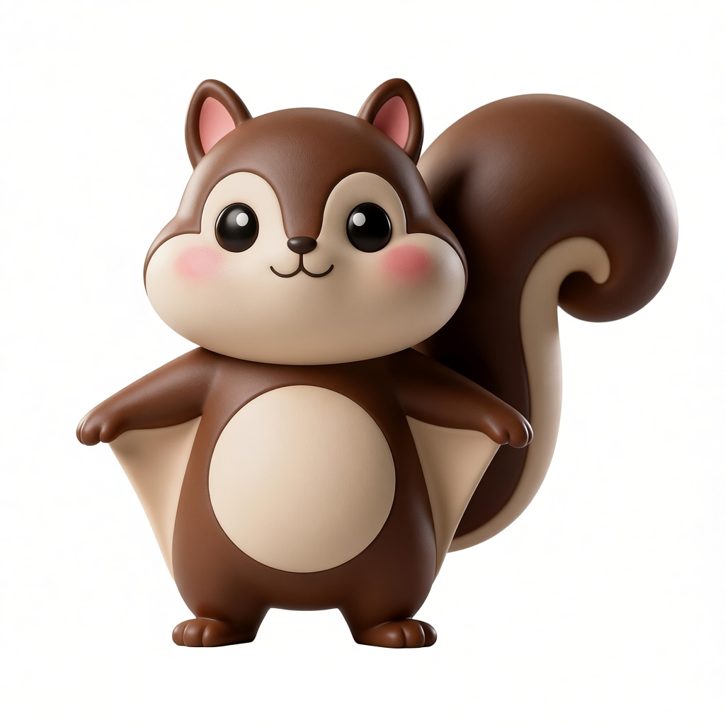 Cute Cartoon Squirrel Figurine free 3D printable STL