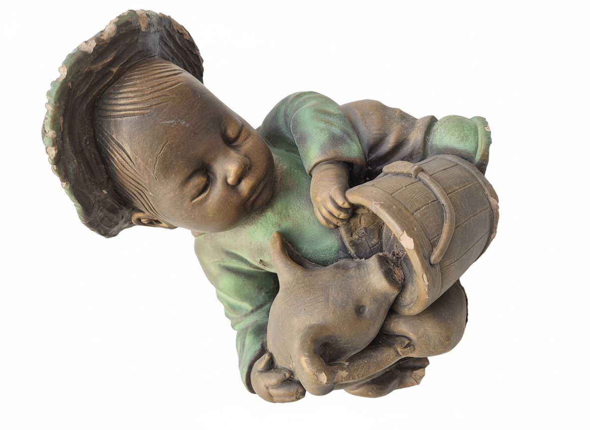 Sleeping Child with Pig free 3D printable STL