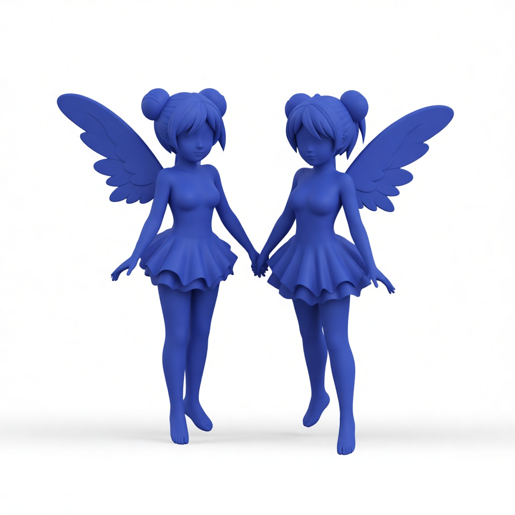 Twin Fairy Figurines free 3D printable STL
